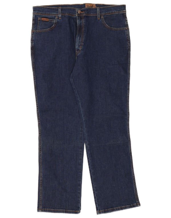Męskie jeansy Wrangler Texas Stretch Straight W38 L30 Granatowa bawełna