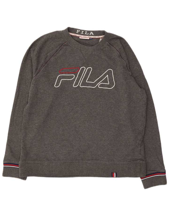 Męska bluza z grafiką Fila, duża, szara, bawełniana