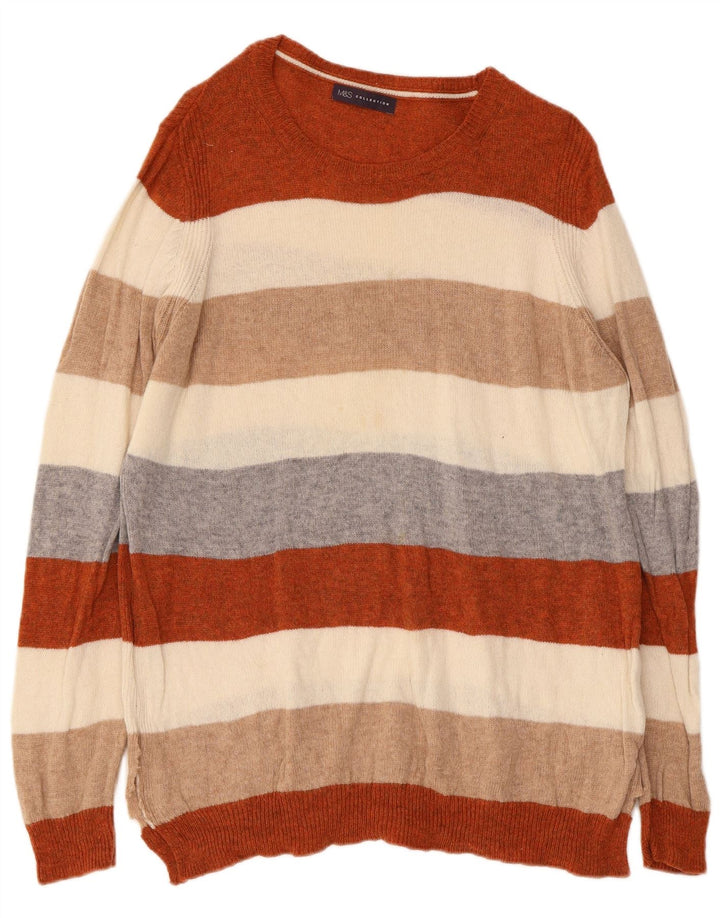 Marks & Spencer Damski sweter z dekoltem w łódkę, UK 20 2XL, wielokolorowy