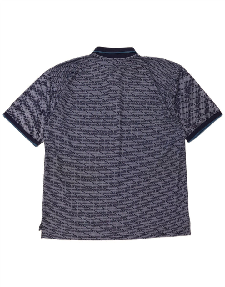 Męska koszulka polo Fila XL, poliester w granatowe paski