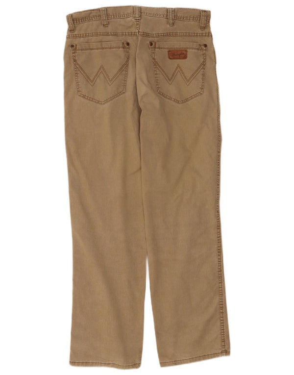 Męskie spodnie codzienne Wrangler Texas Stretch Straight W33 L30 Beżowa bawełna
