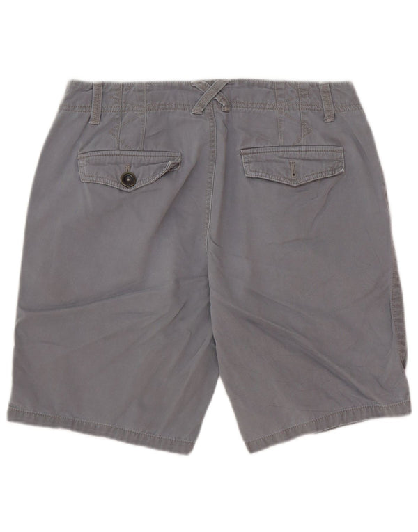 Eddie Bauer Womens Chino Shorts US 8 Medium W30 Grey Cotton