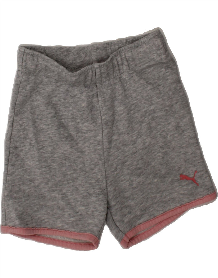 PUMA Girls Sport Shorts 2-3 Years  Grey Vintage Puma and Second-Hand Puma from Messina Hembry 