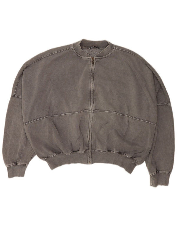 Damska bluza dresowa oversize Zara UK 10, mała, szara bawełna