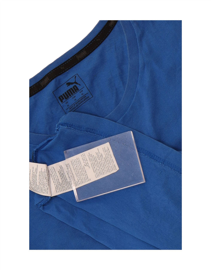 Męska koszulka Puma Top XL, niebieska, bawełniana