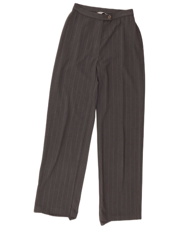 Marks & Spencer Womens Suit Trousers UK 8 Small W26 L30 Grey Striped