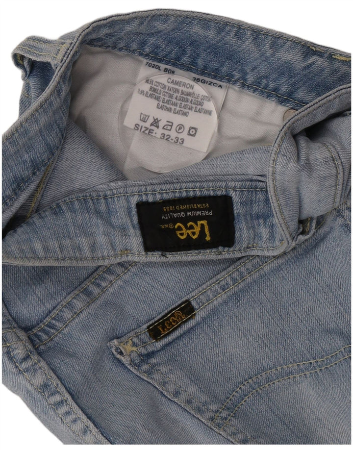 Damskie jeansy Lee Cameron Straight W32 L33 Niebieskie bawełniane