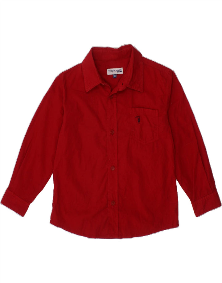 TRUSSARDI Boys Shirt 3-4 Years Red Cotton Vintage Trussardi and Second-Hand Trussardi from Messina Hembry 
