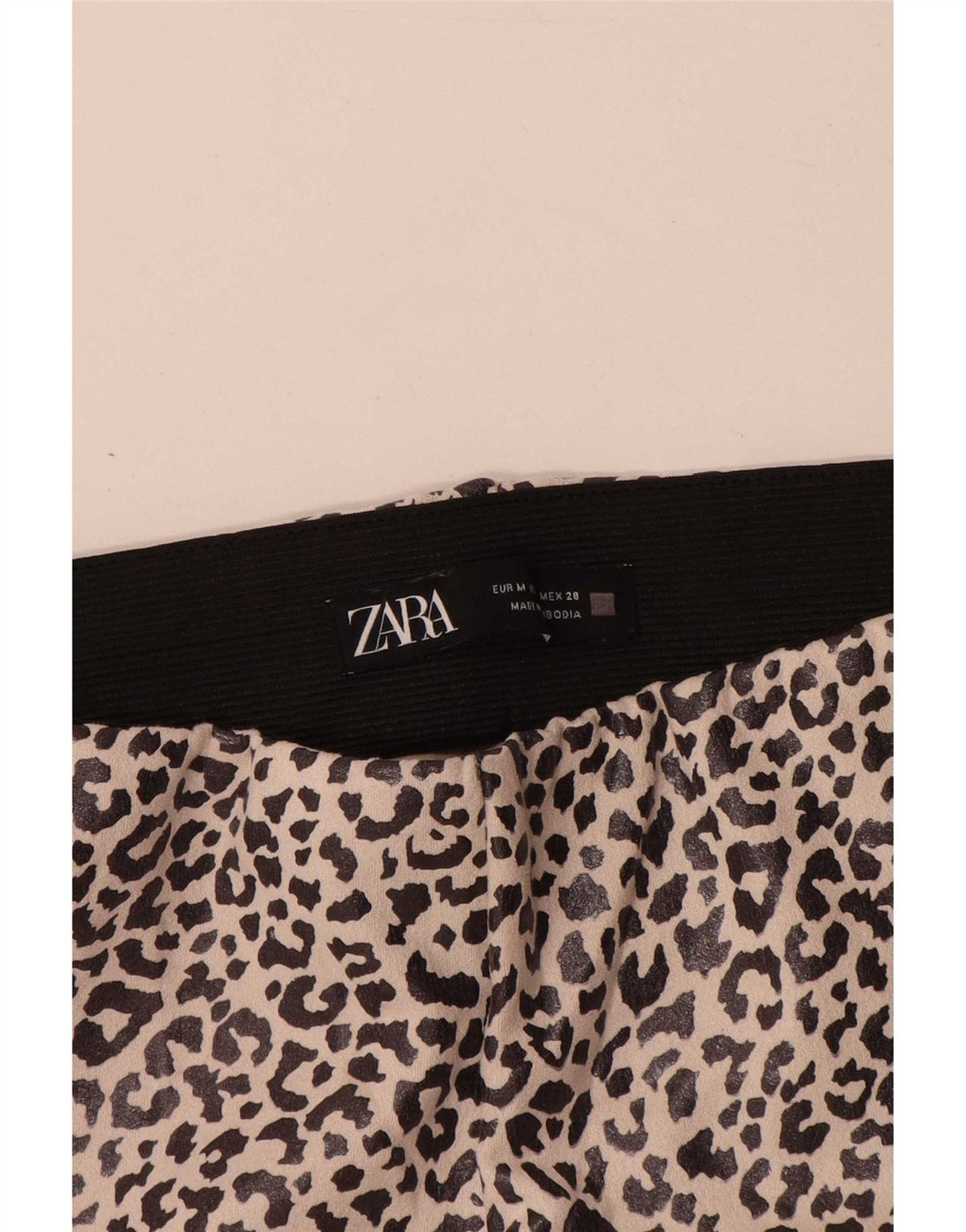 Legginsy damskie Zara UK 12, średni beż, poliester z nadrukiem zwierzęcym