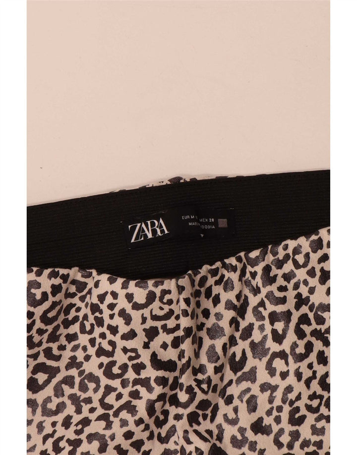 Legginsy damskie Zara UK 12, średni beż, poliester z nadrukiem zwierzęcym