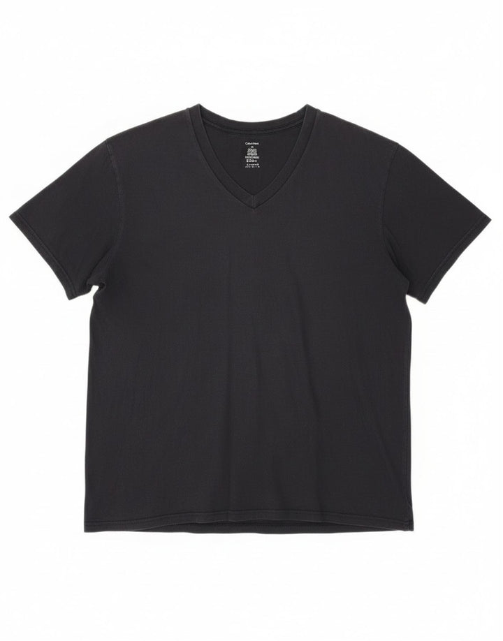 T-shirt męski Calvin Klein, duży, czarny, bawełniany