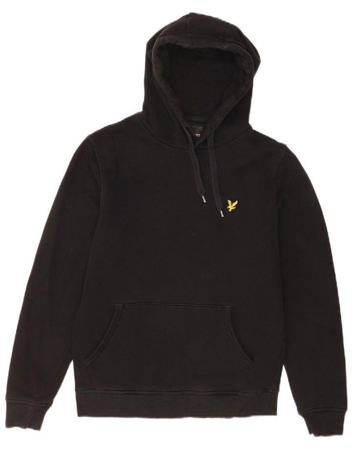 Męski sweter z kapturem Lyle & Scott, mały, czarny, bawełniany