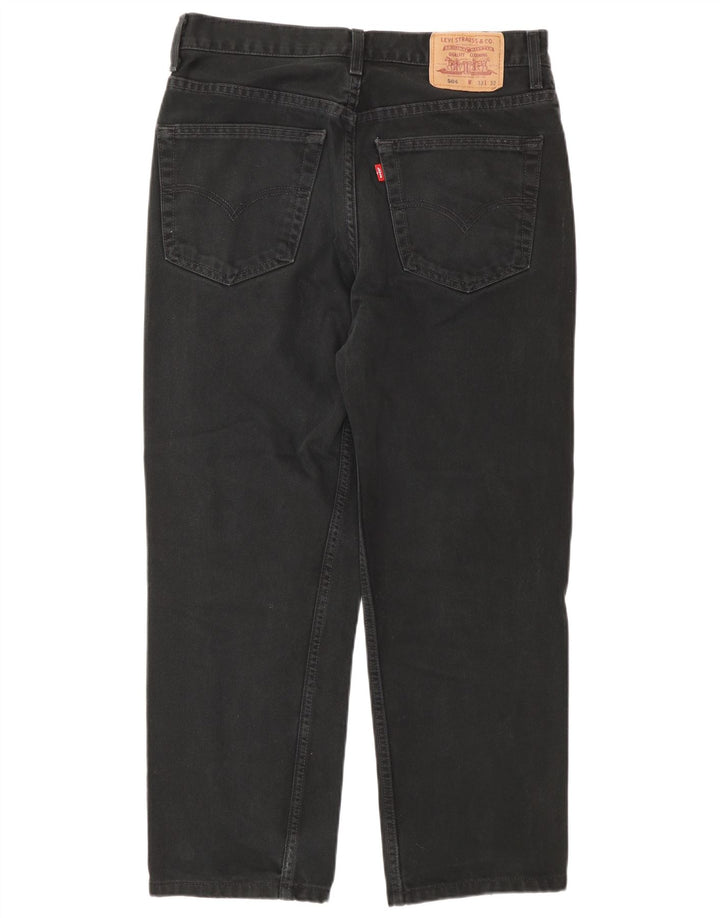 Męskie jeansy Levi's 504 Cropped W33 L26 Czarna bawełna