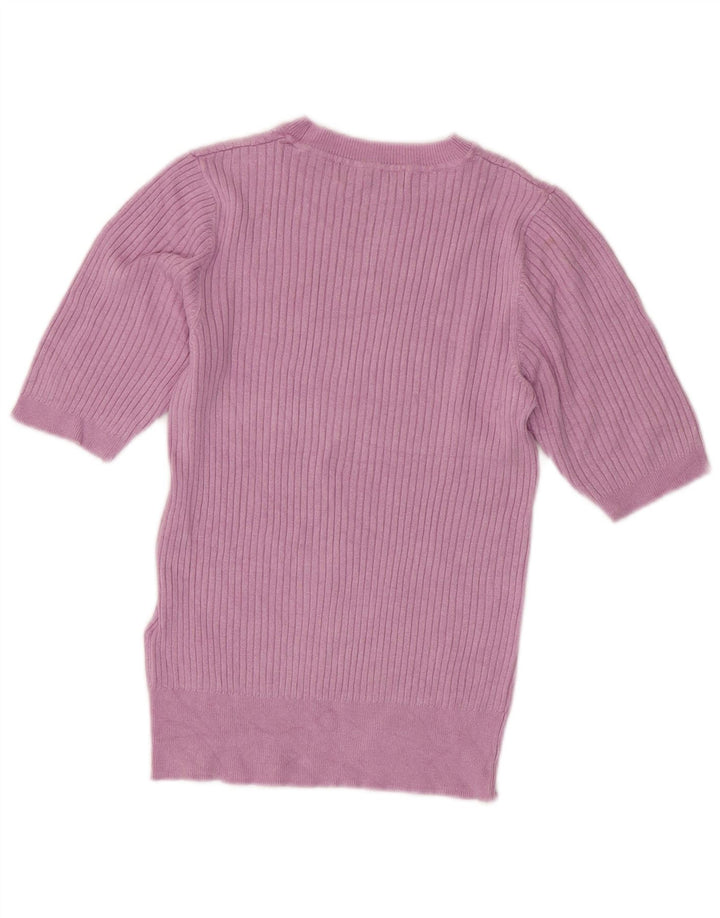 Sweter damski Marks & Spencer z okrągłym dekoltem, UK 8, mały fiolet