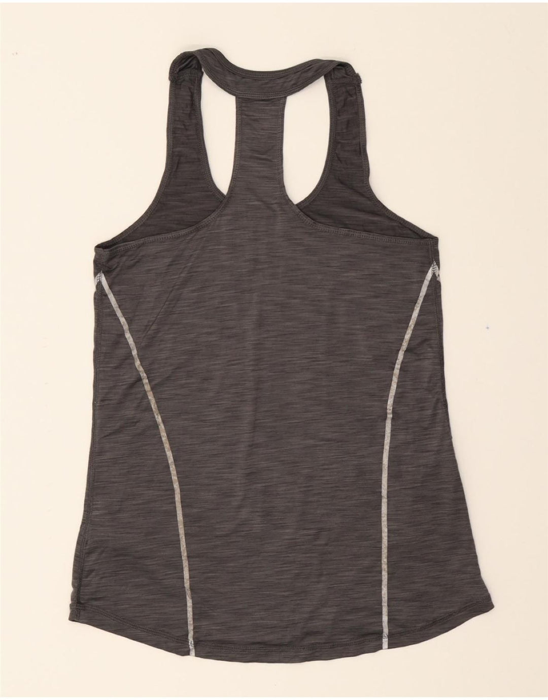 REEBOK Womens Vest Top UK 10 Small Grey Flecked Polyester Vintage Reebok and Second-Hand Reebok from Messina Hembry 