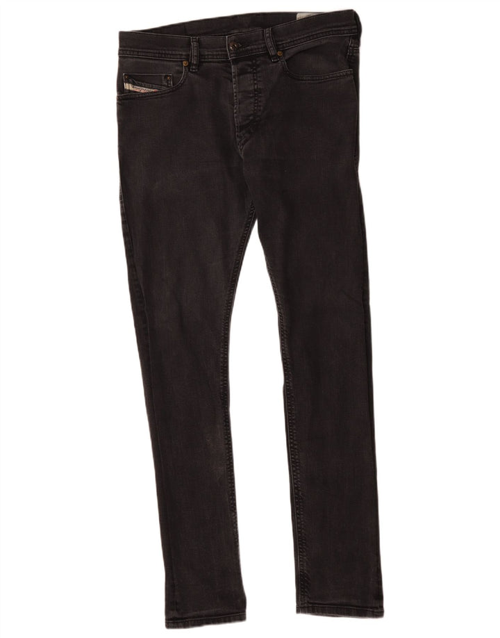 Diesel Męskie Carrot Slim Jeansy W30 L32 Czarne bawełniane