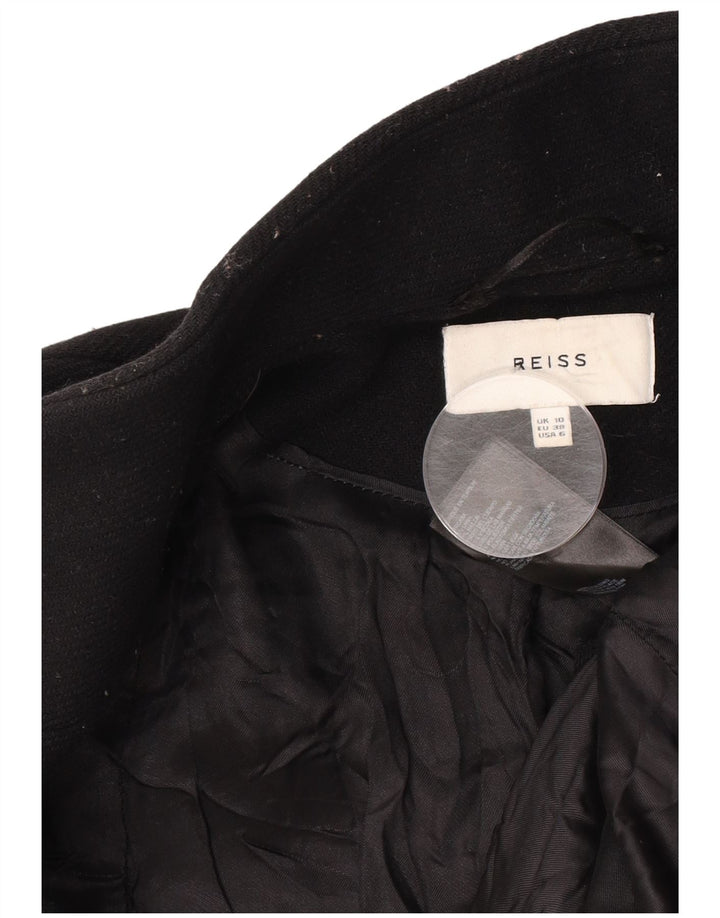 Płaszcz damski Reiss UK 10 Small, czarna wełna
