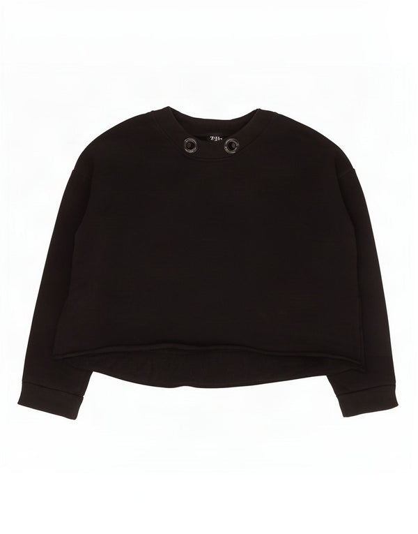 Damski sweter oversize Zara UK 10, mały, czarny, bawełniany