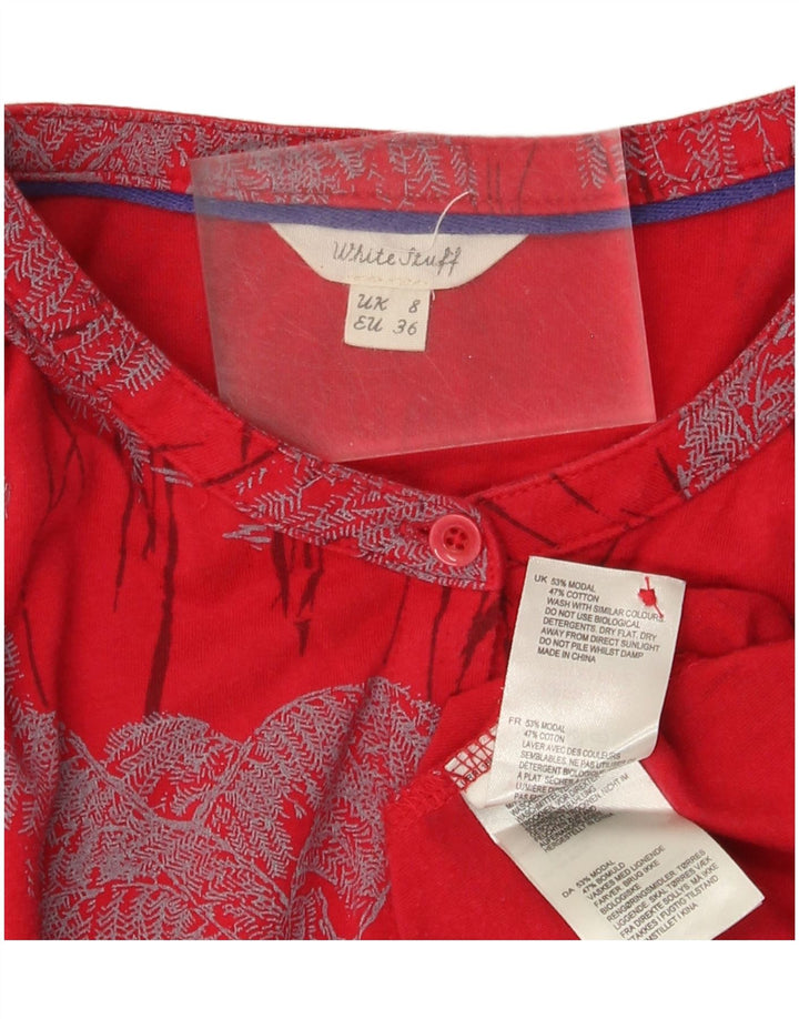 Damska bluzka koszulowa White Stuff UK 8 Small Red Floral Modal