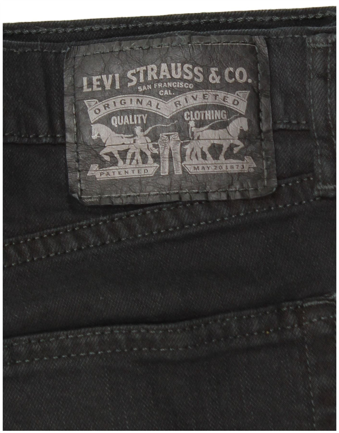 Męskie proste dżinsy Levi's W34 L32 Czarna bawełna