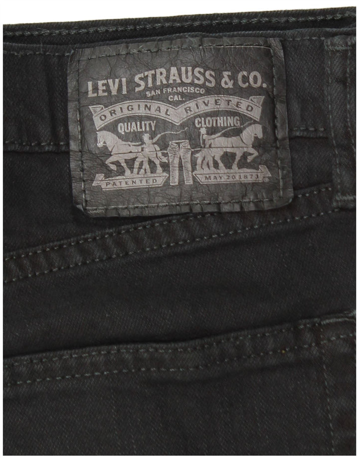 Męskie proste dżinsy Levi's W34 L32 Czarna bawełna