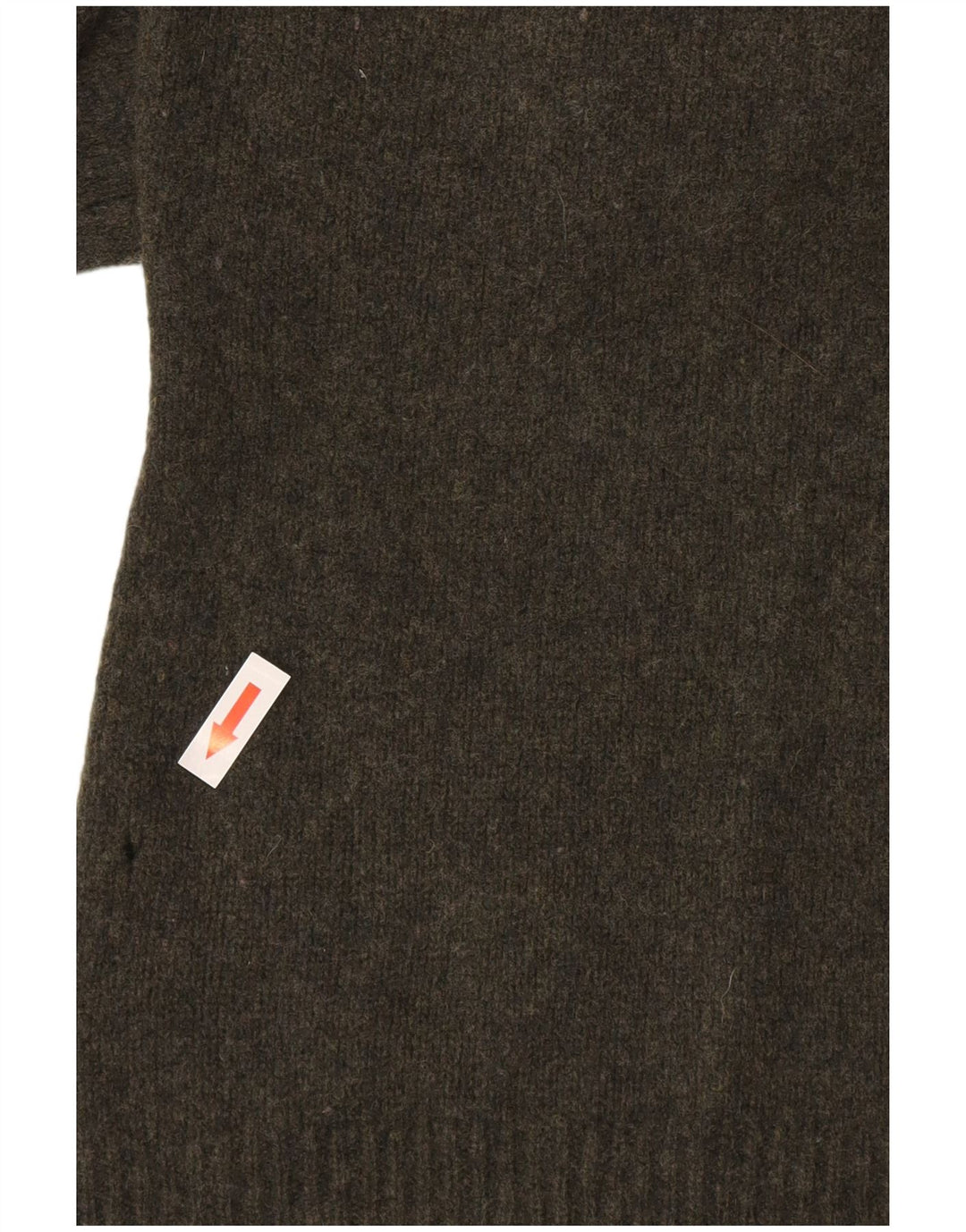 Sweter damski Massimo Dutti z wywijanym dekoltem UK 14, duży, zielony, wełniany