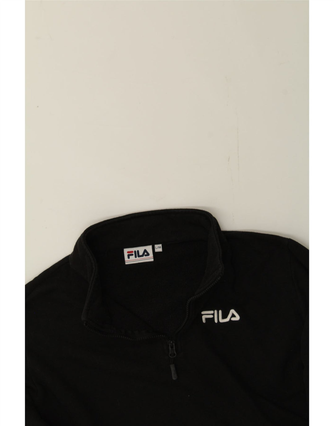 FILA Boys Oversized Graphic Sweatshirt Jumper 13-14 Years Large Black Vintage Fila and Second-Hand Fila from Messina Hembry 