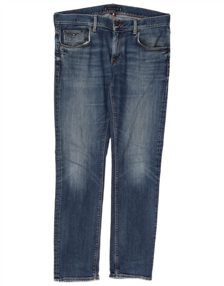 Męskie jeansy slim fit Tommy Hilfiger W36 L30 Niebieskie bawełniane