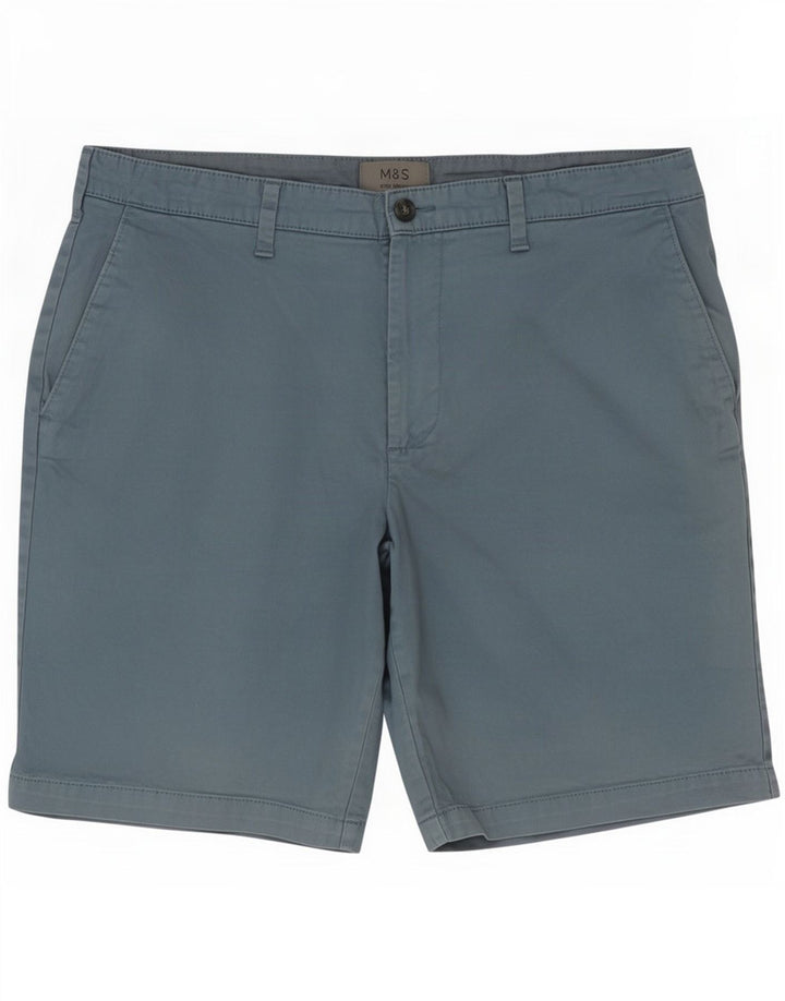 Męskie spodenki Chino Marks & Spencer W36, duże, niebieskie, bawełniane