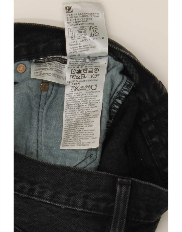 Damskie spodenki jeansowe Levi's 501 W27, małe, czarne, bawełniane