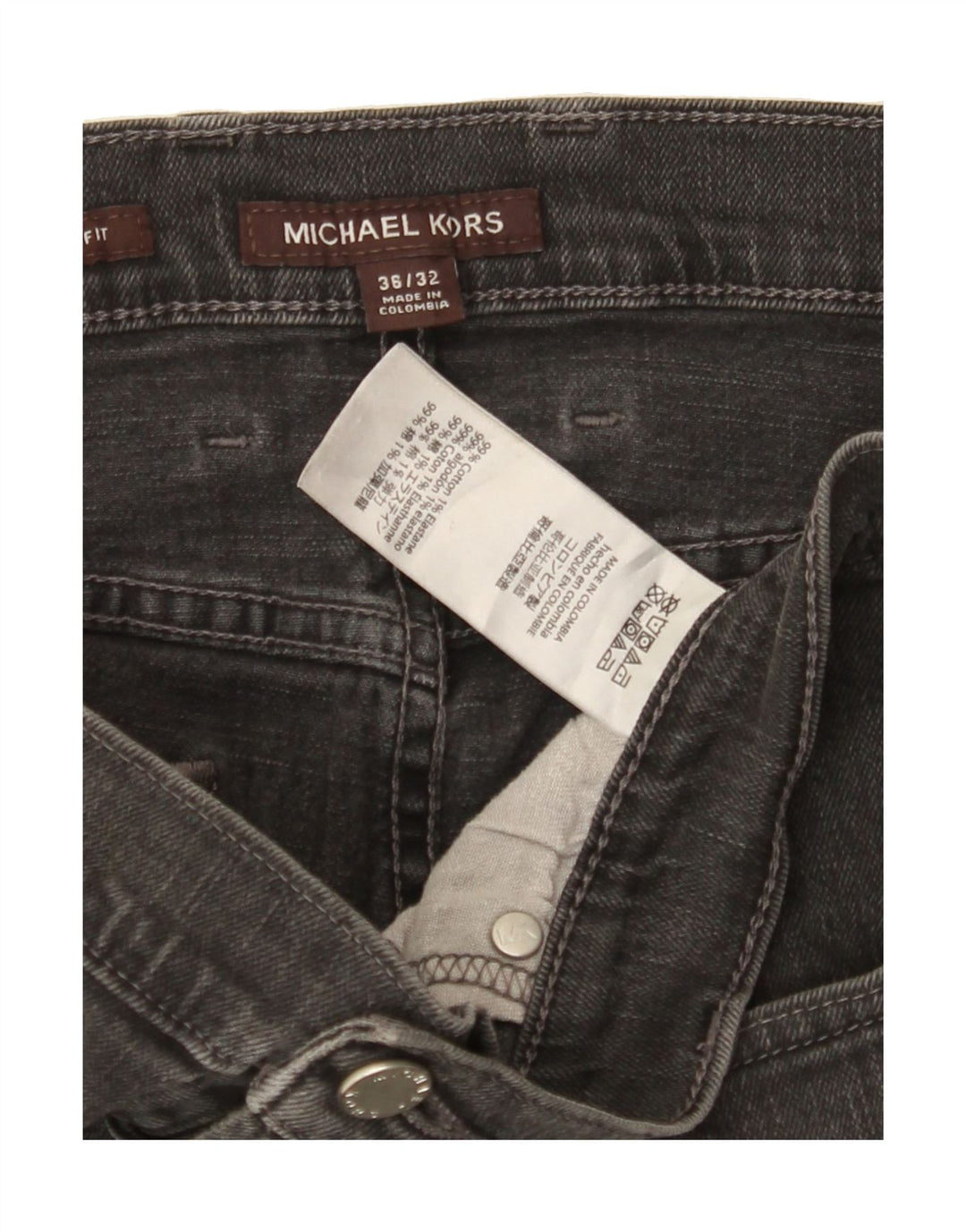 MICHAEL KORS Mens Parker Slim Jeans W36 L32 Black Cotton Vintage Michael Kors and Second-Hand Michael Kors from Messina Hembry 