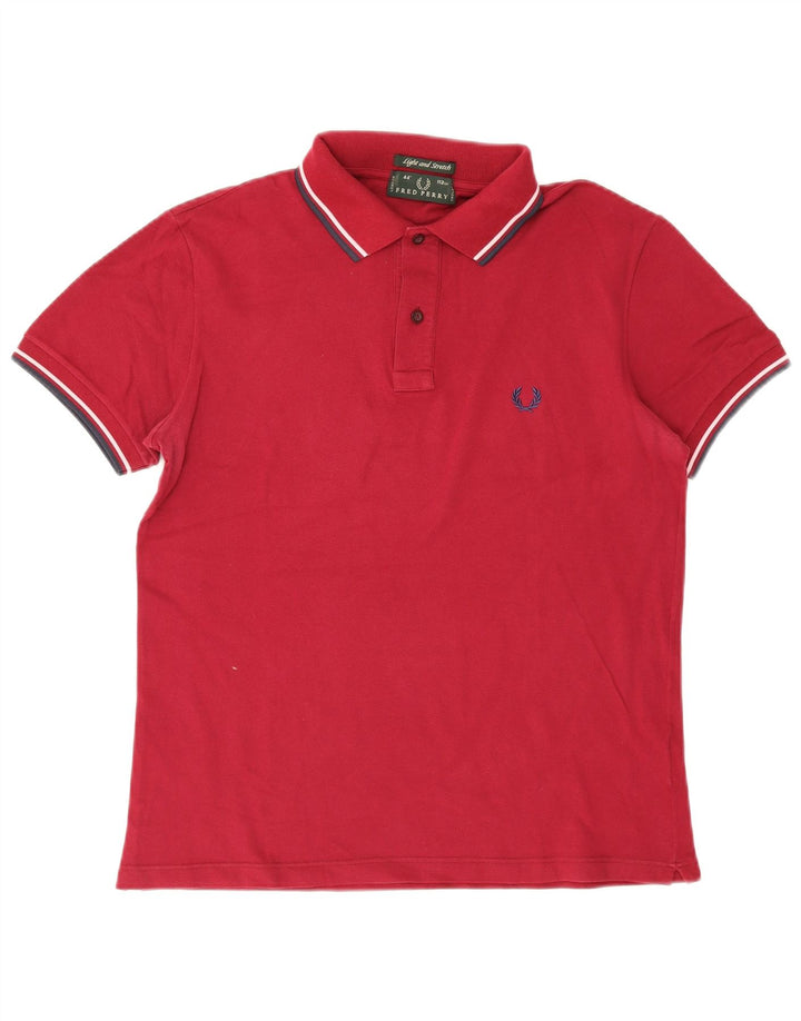 Męska koszulka polo Fred Perry, średnia, bordowa, bawełniana w paski