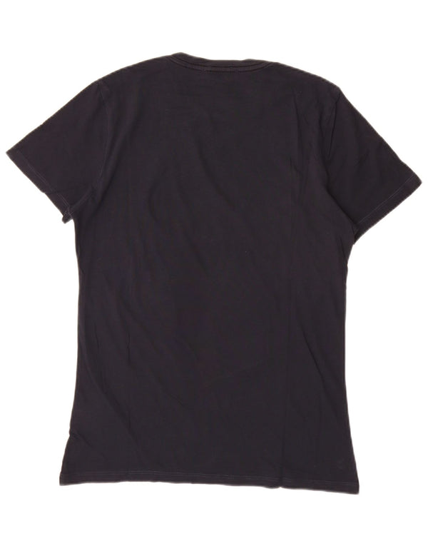 Damska koszulka Guess By Marciano Slim Fit Graphic Top UK 14, duża, granatowa