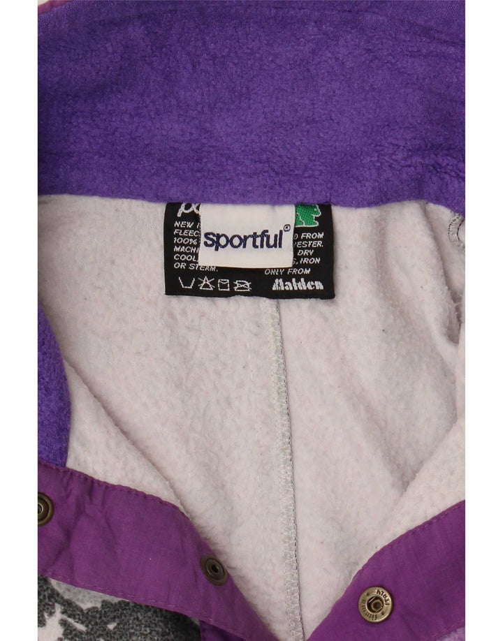 Sportful Męski sweter polarowy w abstrakcyjny wzór IT 48 Średni fiolet
