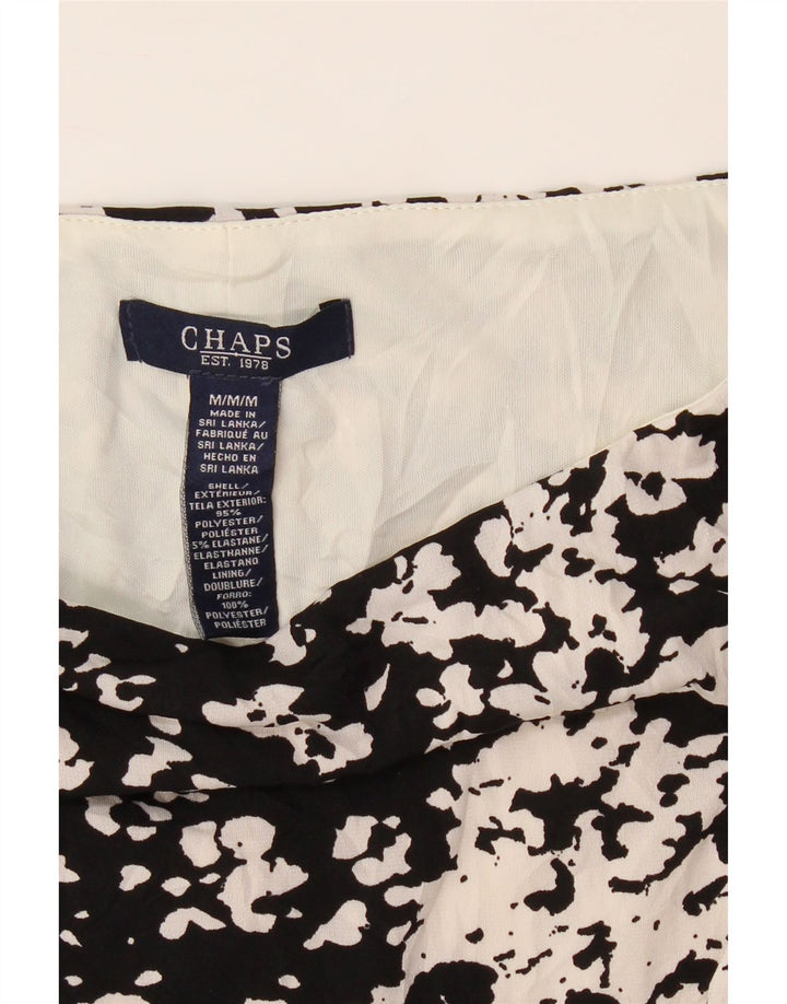 CHAPS Womens Sheath Dress UK 12 Medium Black Spotted Polyester Vintage Chaps and Second-Hand Chaps from Messina Hembry 