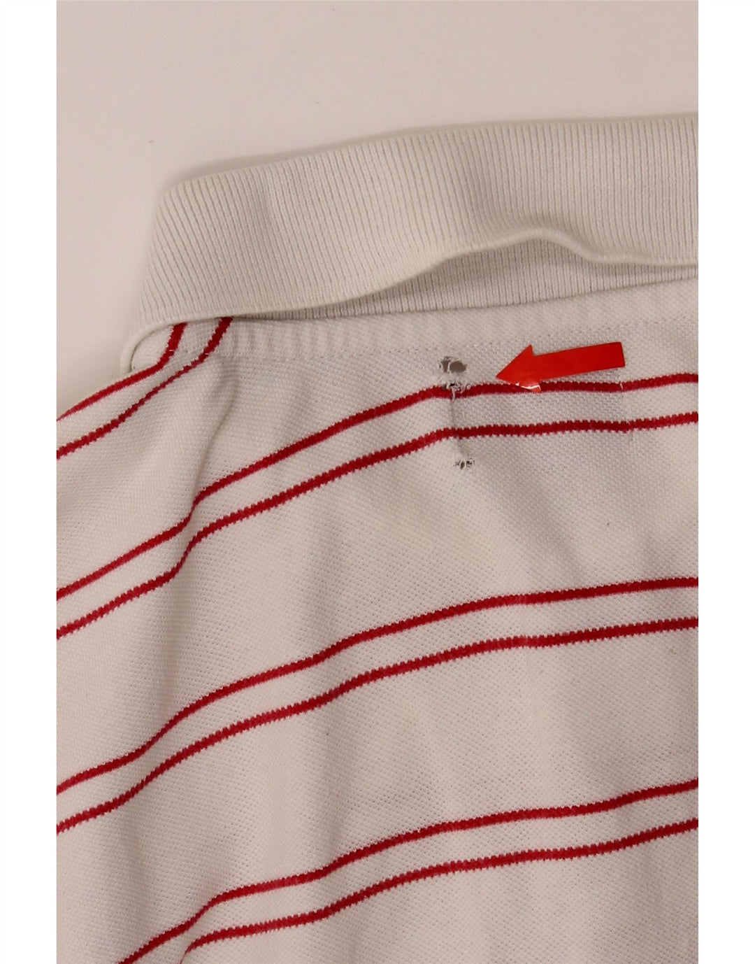 KAPPA Mens Polo Shirt Small White Striped Cotton Vintage Kappa and Second-Hand Kappa from Messina Hembry 