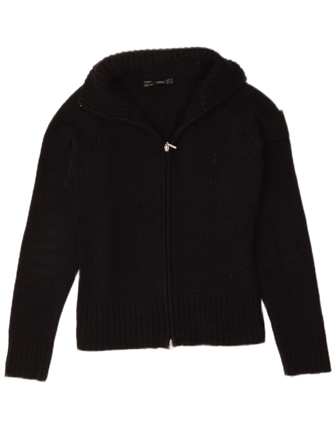 Sweter damski Zara Cardigan UK 12 Średni granatowy akryl