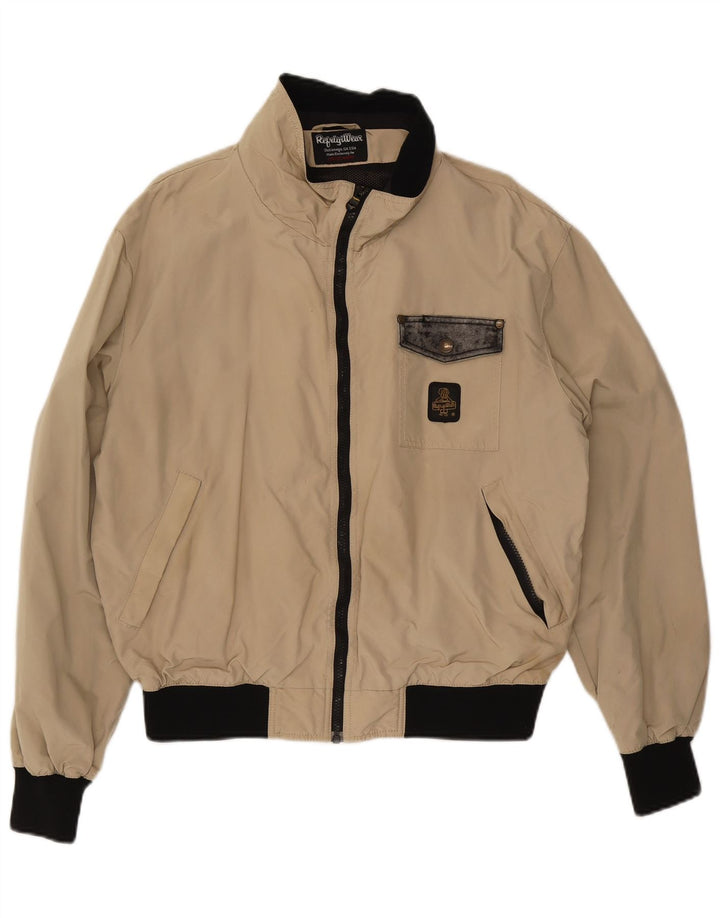 Męska kurtka przeciwdeszczowa Refrigiwear Bomber UK 42 2XL Beżowy blok kolorów