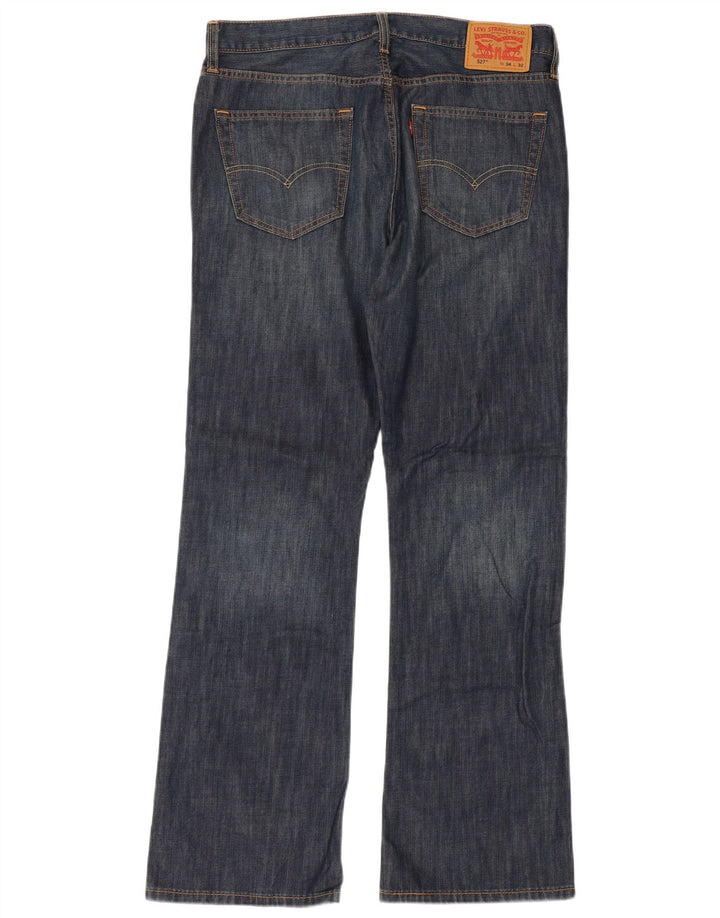 Męskie jeansy Bootcut LEVI'S 527 W34 L32 Niebieska bawełna