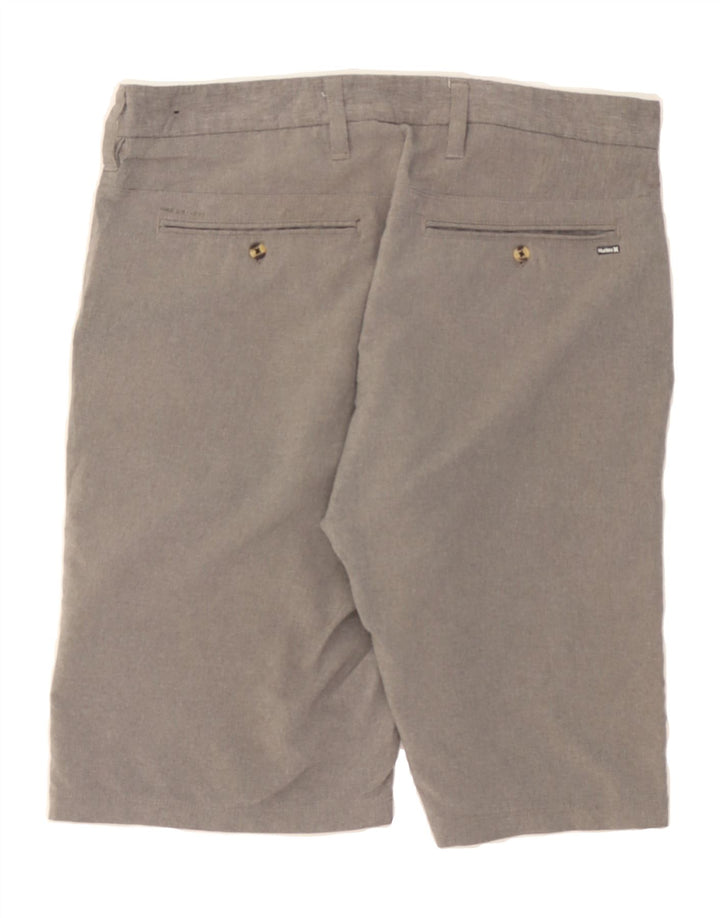 HURLEY Mens Chino Shorts W30 Medium Grey Polyester Vintage Hurley and Second-Hand Hurley from Messina Hembry 