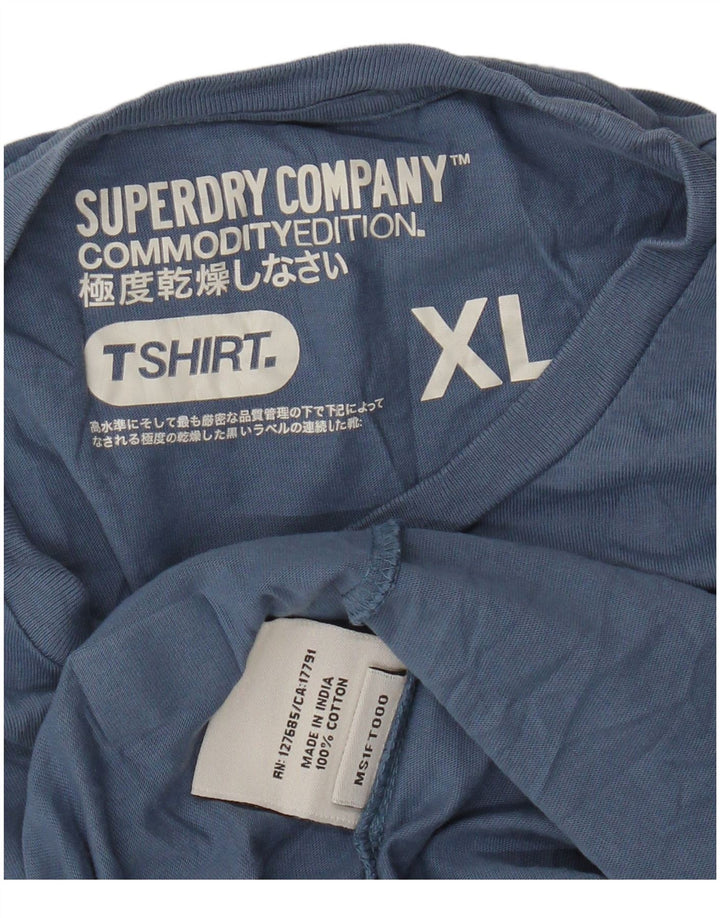 T-shirt męski Superdry Top XL, niebieski, bawełniany