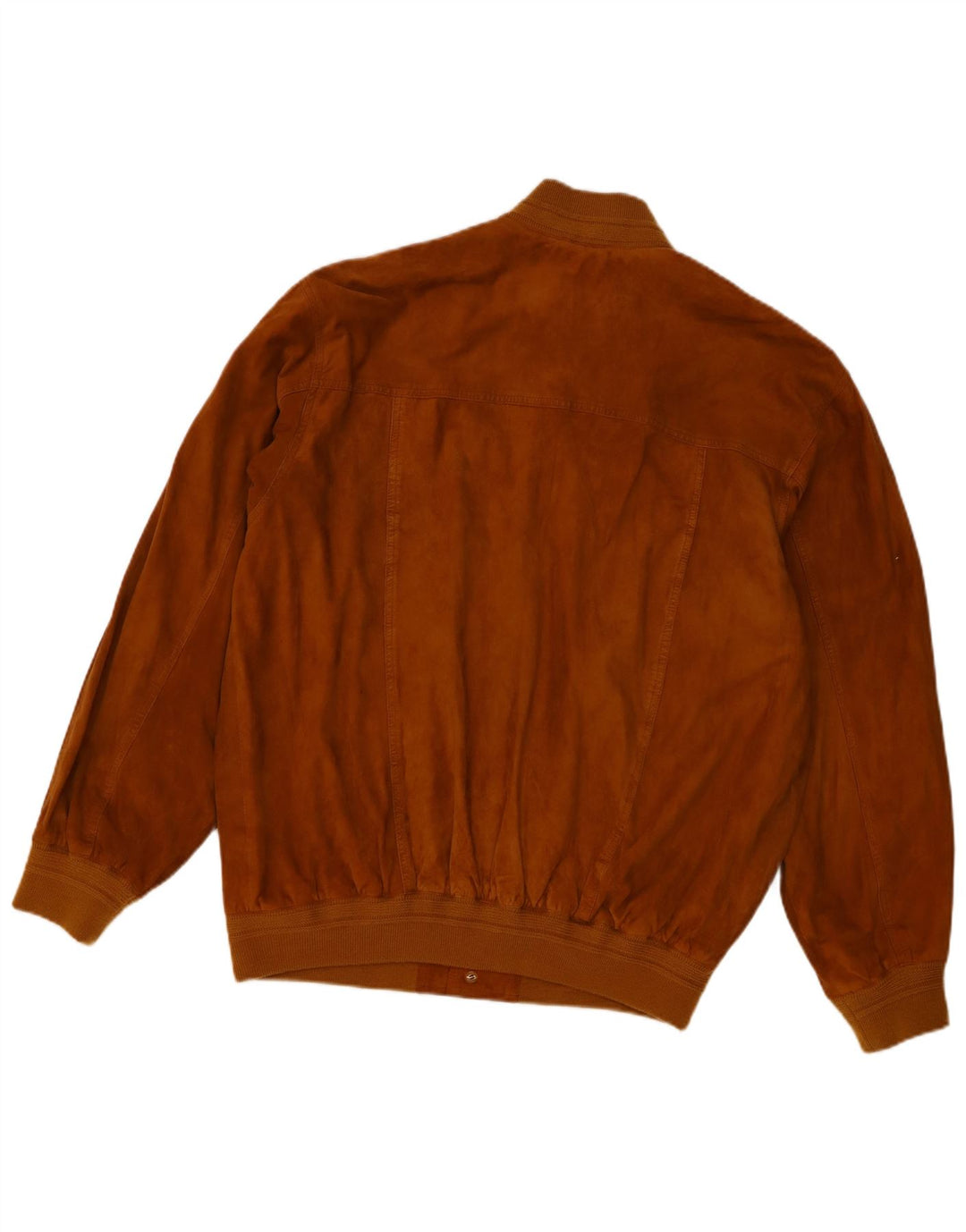 Vintage męska zamszowa kurtka bomber UK 40 duża brązowa skóra