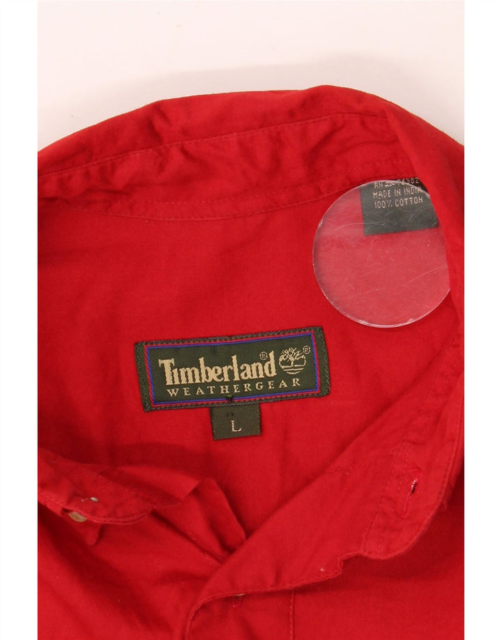 Koszula męska TIMBERLAND, duża, czerwona, bawełniana