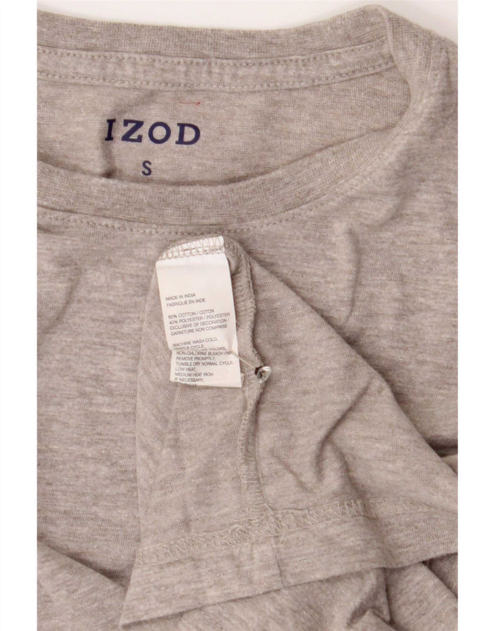 T-shirt męski Izod, mały, szary, bawełniany