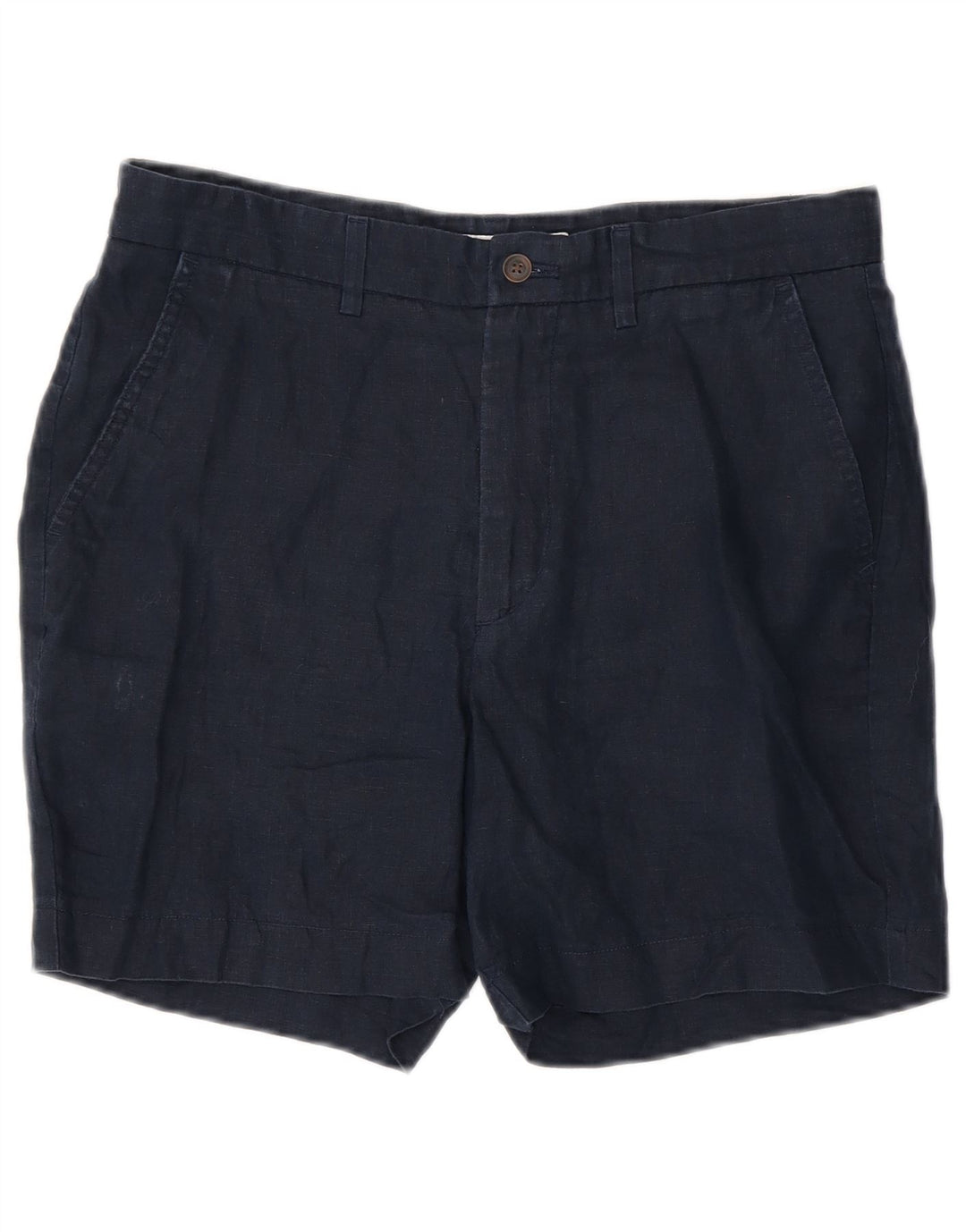 Męskie spodenki chino Zara Medium W31 granatowe lniane