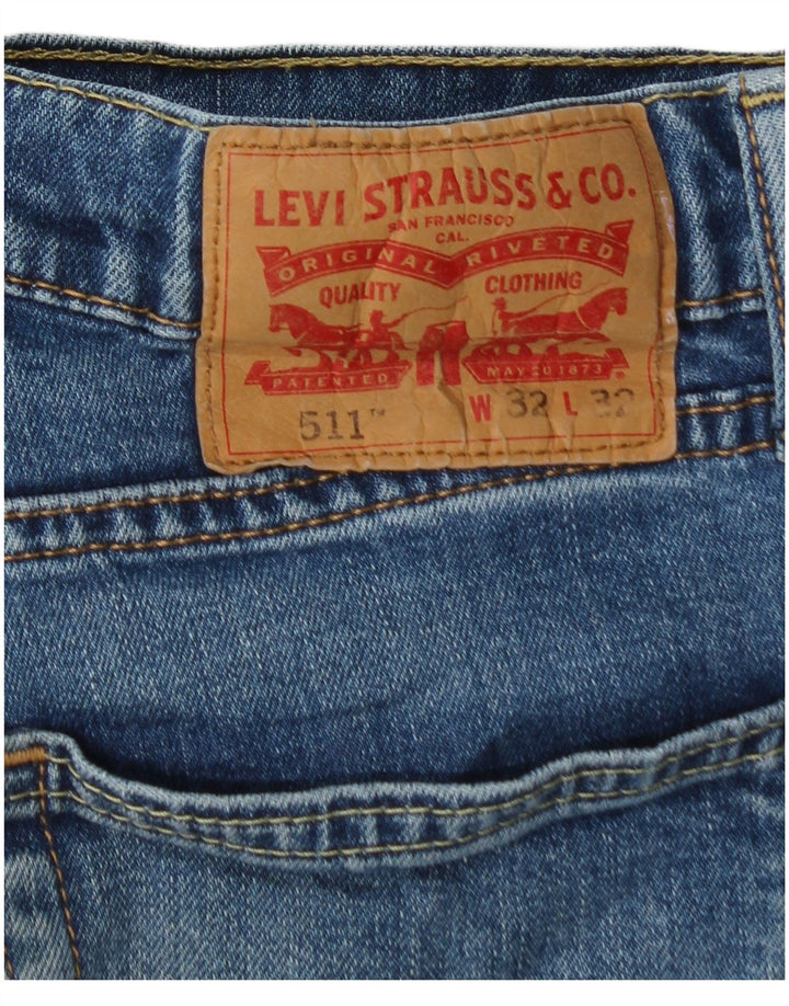 Męskie jeansy LEVI'S 511 Acid Wash W32 L32 Niebieska bawełna