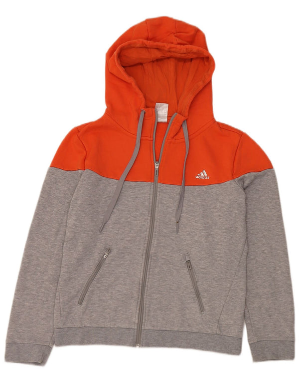 Damski sweter z kapturem i zamkiem błyskawicznym NIKE, UK 18 XL, szary poliester z blokami kolorów