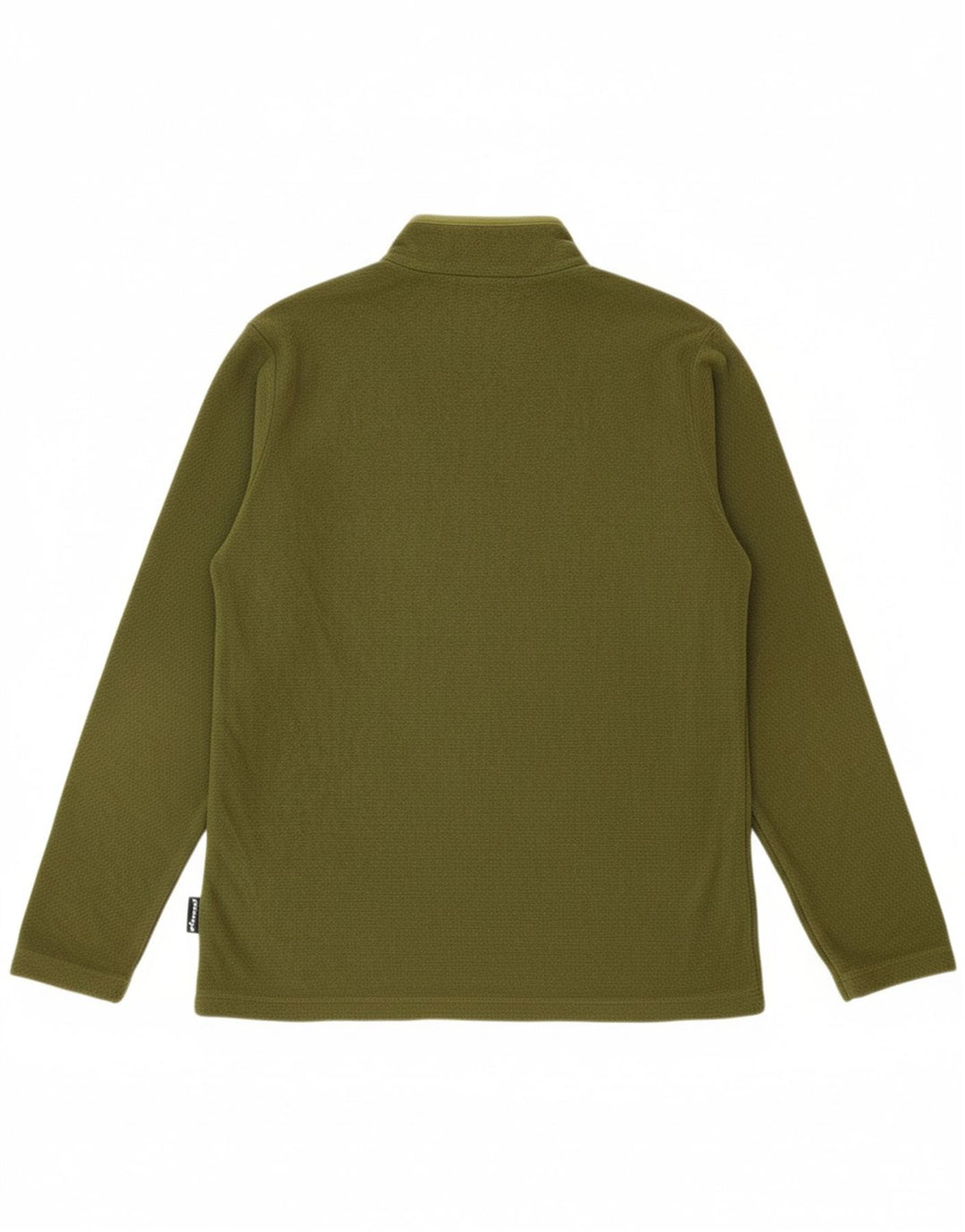 JACK WOLFSKIN Mens Zip Neck Fleece Jumper Medium Green Polyester