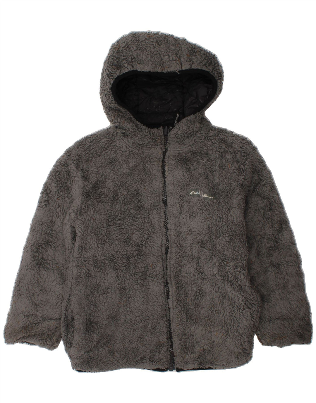 EDDIE BAUER Boys Reversible Padded Jacket 5-6 Years XS Black Camouflage Vintage Eddie Bauer and Second-Hand Eddie Bauer from Messina Hembry 