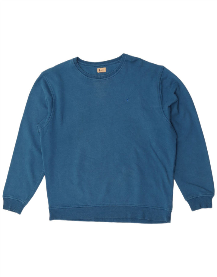 Męski sweter Gabicci, duży, niebieski, bawełniany